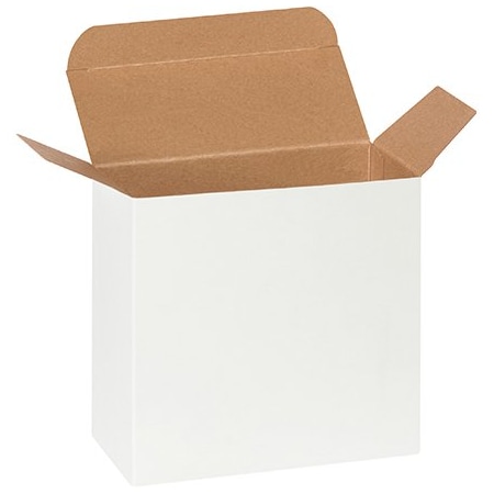 Bsc Preferred 5 5/8 x 2-1/2 x 5 5/8'' White Reverse Tuck Folding Cartons, 250PK RTC51W